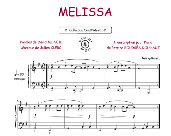 Melissa m partition piano