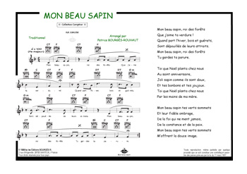 Editions Musicales Bourges R Mon Beau Sapin Comptine Piano Voix Accords Tablatures Guitare Tout Instrument