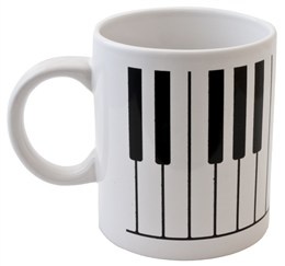 Tasse à Café - Touche de Piano (Blanche)
