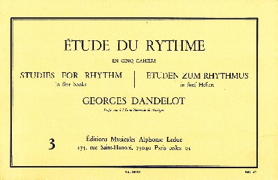 Dandelot, Georges : Etude du Rythme - Volume 3