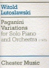 Lutoslawski, Witold : Paganini Variations for solo Piano and Orchestra (Score)