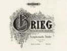 Grieg, Edvard : Pices Symphoniques Op.14