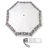 Parapluie de Poche - Liseré Clef de Sol (Blanc)