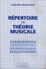 Kefallonitis, Franoise : Rpertoire de Thorie Musicale