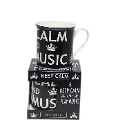 Mug - Keep Calm & Play Music (Black)