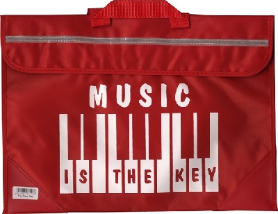 Sacoche De Musique Clavier/Piano - Music Is The Key (Rouge)