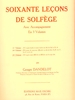 Soixante Leons De Solfge - Volume 3 (Avec Accompagnement)