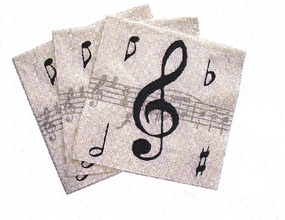 Serviette en Papier - Music Notes