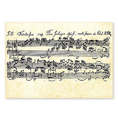 Carte Postale - Partition Bach