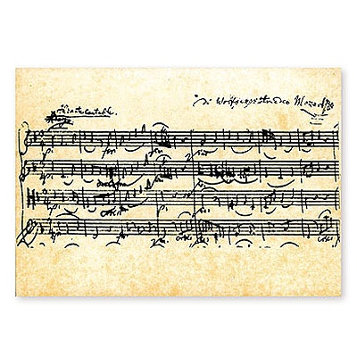Carte Postale - Partition Mozart