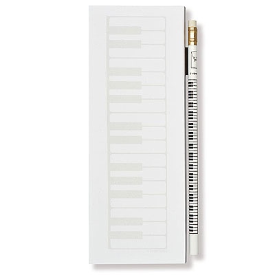 Bloc-Notes - Format Allongé - Piano + Crayon à papier