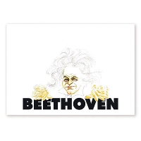 Carte Postale Humoristique - Beethoven