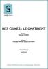 Miossec, Christophe : Mes Crimes : Le Chatiment