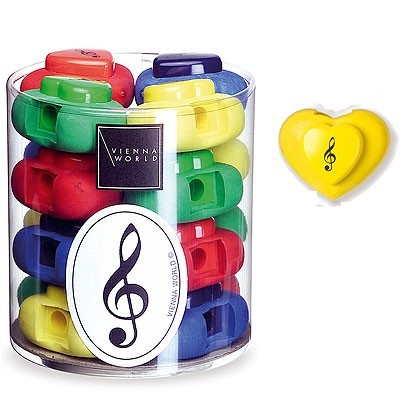Taille-Crayons / Gomme Assortis - Clef de Sol (Jaune)
