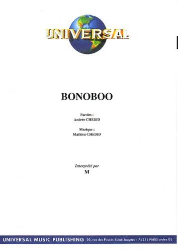 Chedid, Mathieu (M) : Bonoboo