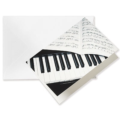 Carte de Vux - Petit Modle - Piano + Enveloppe