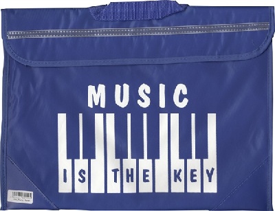 Sacoche De Musique Clavier/Piano - Music Is The Key (Bleue)