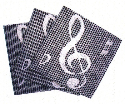 Serviette en Papier - Clefs & Stripes (Noir et Argent)