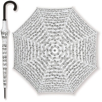 Parapluie - Porte (Blanc / Notes Noires)