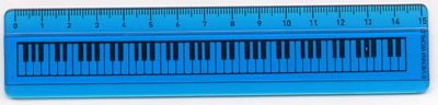 Rgle - Petit Modle - Touche de Piano (Bleue)
